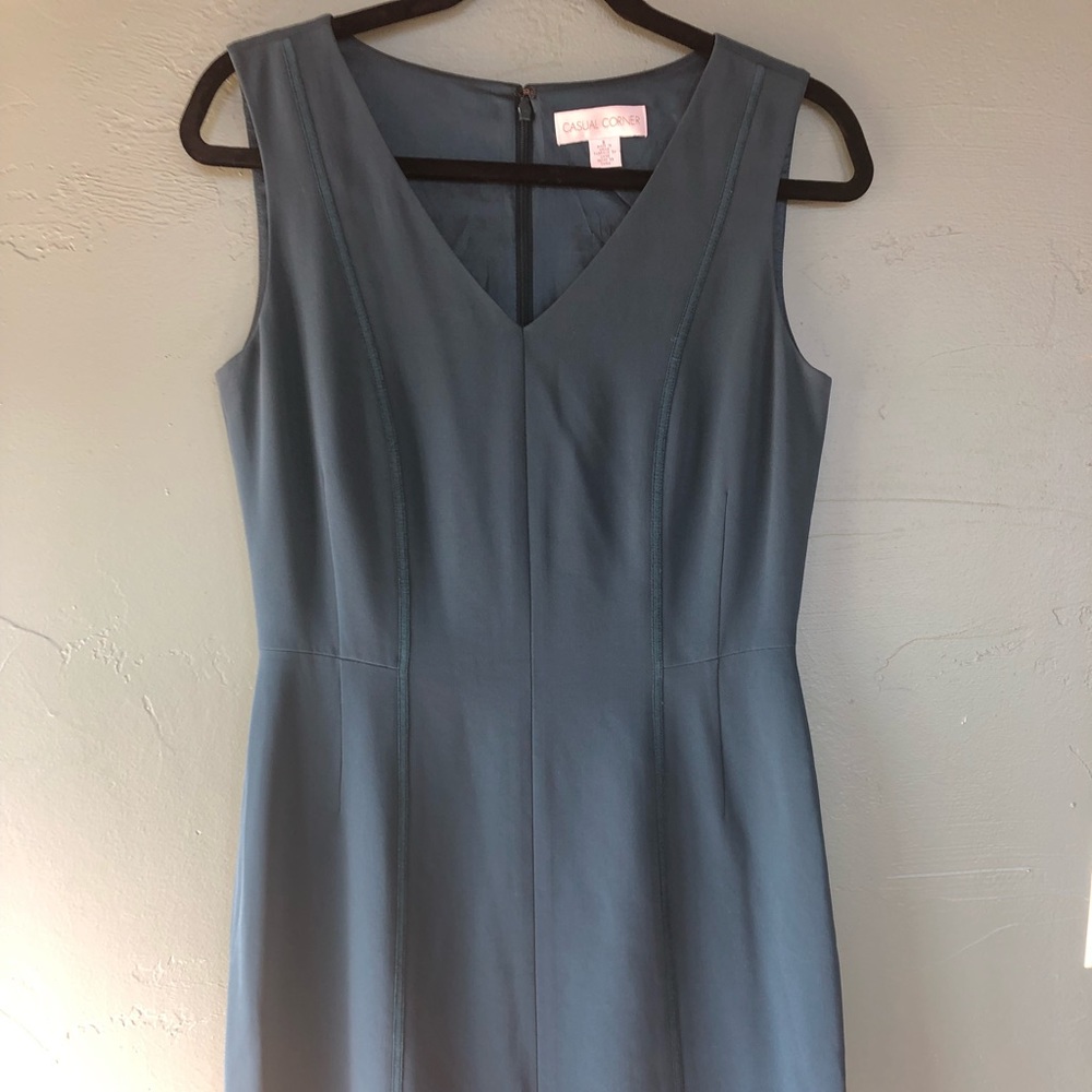 Dark green/teal sheath dress
